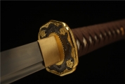HY-222精品双色镀金装花梨木T10烧刃98式军刀