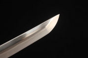 HY-276精雕铜装鎏24k真金-真鱼皮柄纸-地肌钢本三枚直纹烧刃武士刀——雄狮