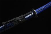 HY-385长款26寸锌合金仿古银刀装-高性能钢发黑打刀武士刀——疾风剑豪
