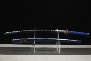 HY-385长款26寸锌合金仿古银刀装-高性能钢发黑打刀武士刀——疾风剑豪